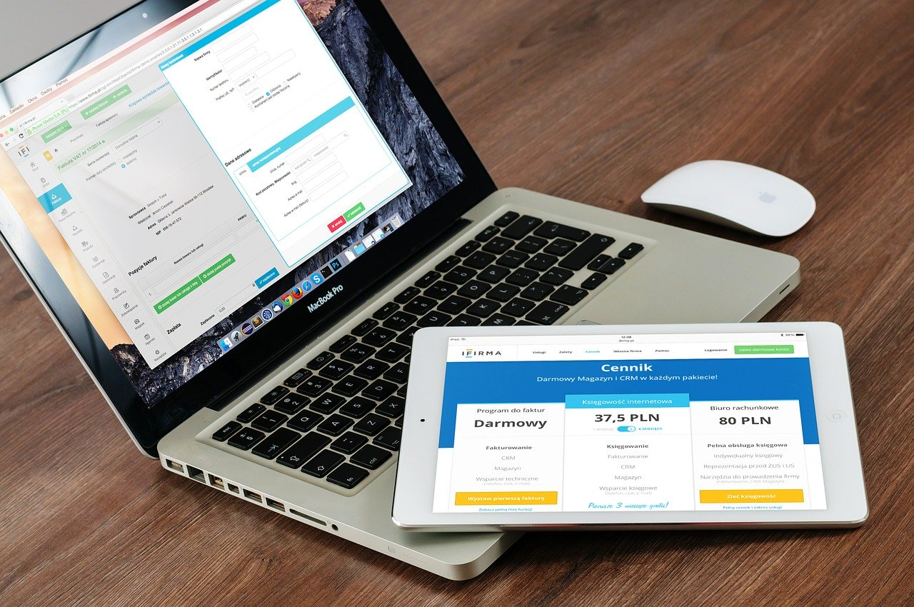 a laptop and tablet